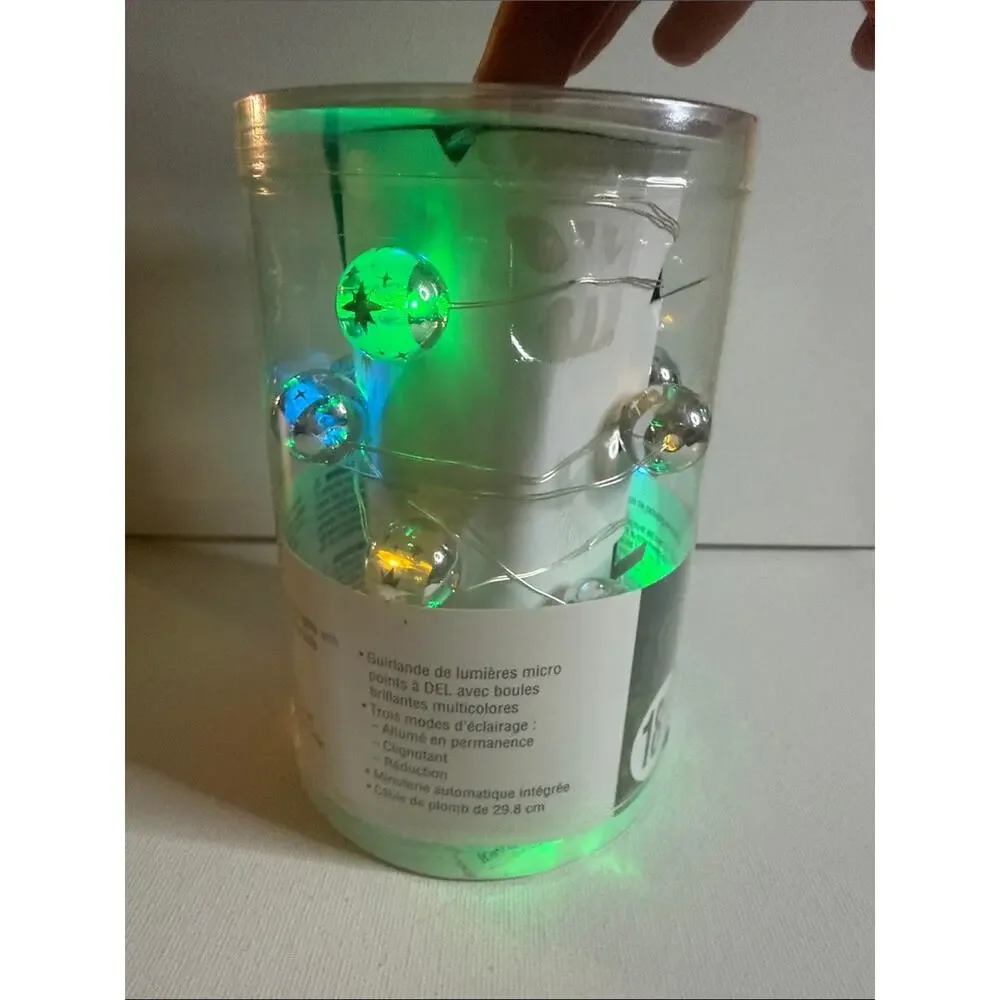 Ashland Silver Mirrored LED Ball String Lights